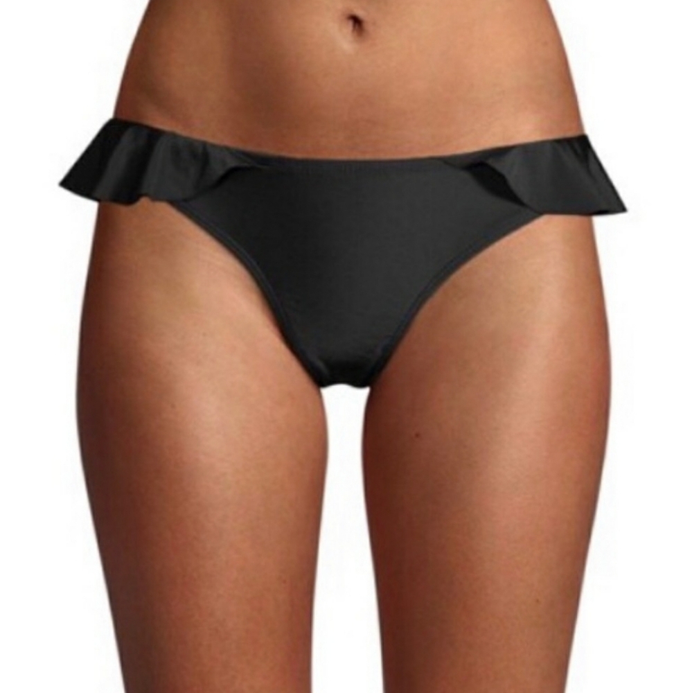No Boundaries Bikini Bottoms Hipster Ruffle Black
